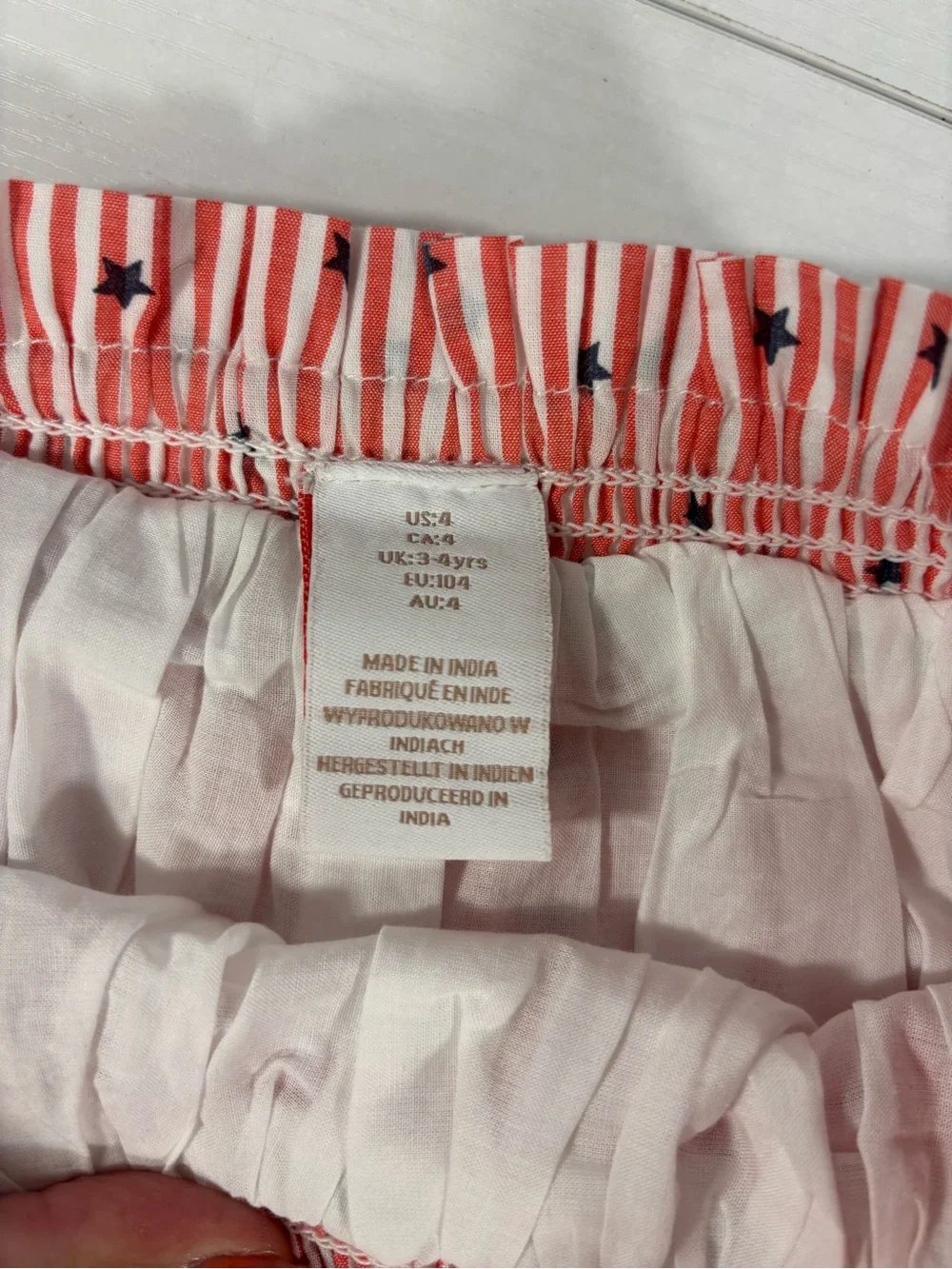 NWT Tommy Bahama Kids Girls 4/5 2 Piece Patriotic Smocked Top Shorts Set